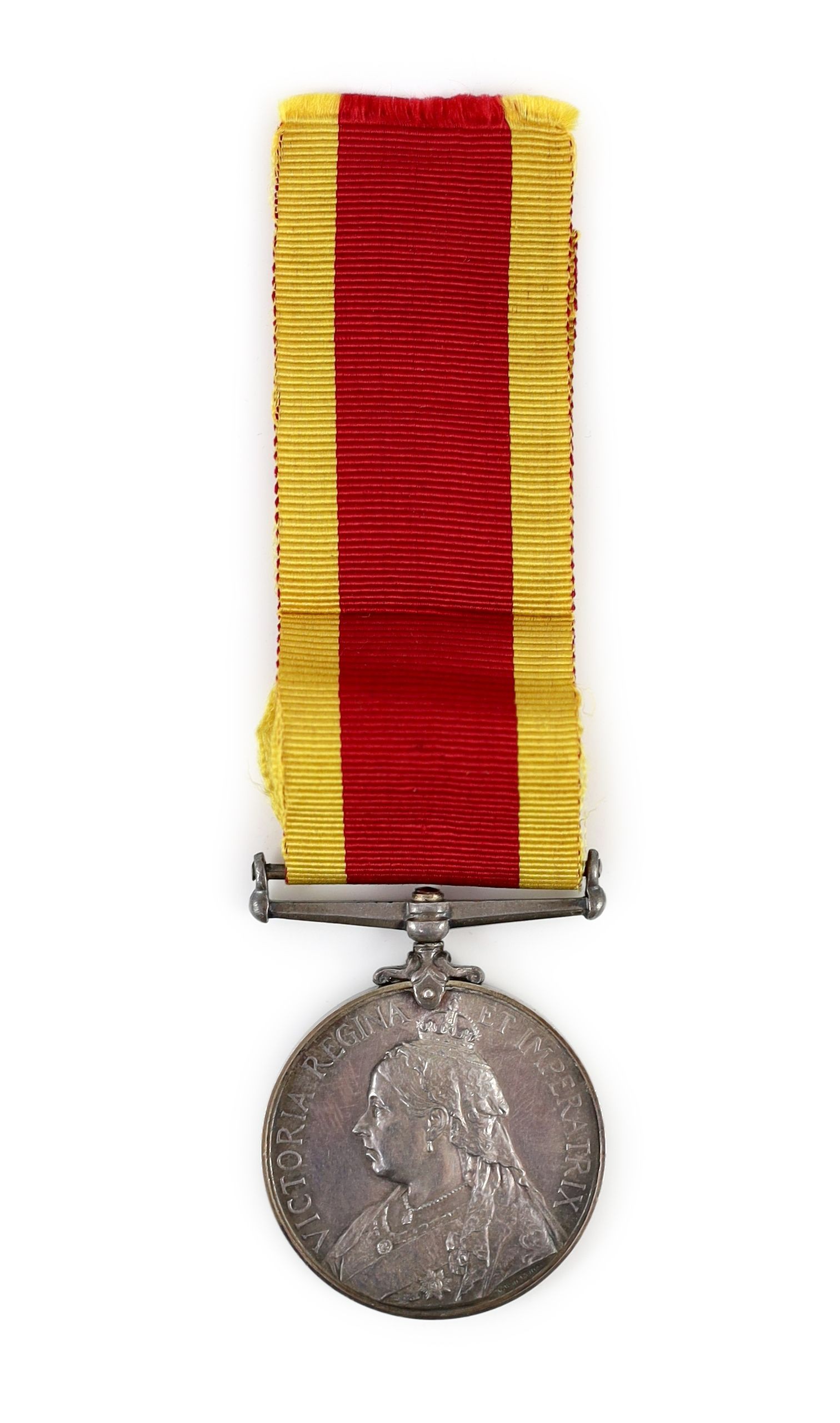 A China 1900 medal to L. -CORPL. F.W. FOWLER. SHANGHAI VOLS